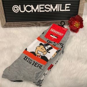 Hasbro Gaming Monopoly Crew Socks